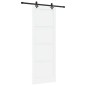 vidaXL Porta Scorrevole con Set di Hardware 'ORKDAL'Legno Massello di Pino Bianco