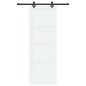 vidaXL Porta Scorrevole con Set di Hardware 'ORKDAL'Legno Massello di Pino Bianco
