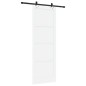 vidaXL Porta Scorrevole con Set di Hardware 'ORKDAL'Legno Massello di Pino Bianco