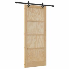 vidaXL Porta Scorrevole con Set di Hardware 'ORKDAL'in Legno Massello di Pino
