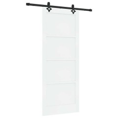 vidaXL Porta Scorrevole con Set Fissaggi 'ORKDAL'in Legno Massello Bianco