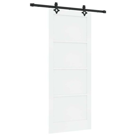vidaXL Porta Scorrevole con Set Fissaggi 'ORKDAL'in Legno Massello Bianco