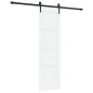 Porta scorrevole vidaXL con set di hardware bianco 61x198.5 cm in legno massello di pino Porta scorrevole vidaXL con set di hardware bianco 61x198.5 cm in legno massello di pino