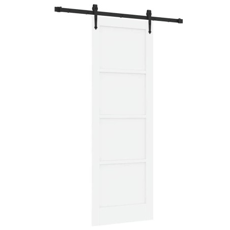 vidaXL Porta Scorrevole con Set di Ferramenta 'ORKDAL'in legno massello di pino bianco