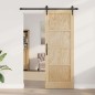 vidaXL Porta scorrevole Marrone 78 x 211 cm Legno di pino massello vidaXL Porta scorrevole Marrone 78 x 211 cm Legno di pino massello