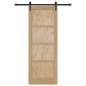 vidaXL Porta scorrevole Marrone 78 x 211 cm Legno di pino massello vidaXL Porta scorrevole Marrone 78 x 211 cm Legno di pino massello
