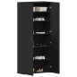 vidaXL Mobile per scarpe Nero 80x35,5x180 cm in Legno Ingengnerizzato vidaXL Mobile per scarpe Nero 80x35,5x180 cm in Legno Ingengnerizzato