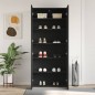 vidaXL Mobile per scarpe Nero 80x35,5x180 cm in Legno Ingengnerizzato vidaXL Mobile per scarpe Nero 80x35,5x180 cm in Legno Ingengnerizzato