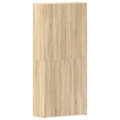 vidaXL Mobile per scarpe Rovere Sonoma 80x35,5x180 cm Legno ingegnerizzato