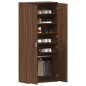 vidaXL Mobile per scarpe in rovere marrone 80x39x180 cm Legno ingegnerizzato