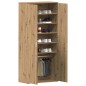 vidaXL Armadio per Scarpe Rovere Artigianale 80x39x180 cm Legno Ingenerizzato vidaXL Armadio per Scarpe Rovere Artigianale 80x39x180 cm Legno Ingenerizzato