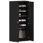 vidaXL Mobile per Scarpe Rovere Nero 80x39x180 cm Legno Ingegnerizzato