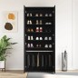 vidaXL Mobile per Scarpe Rovere Nero 80x39x180 cm Legno Ingegnerizzato