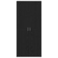 vidaXL Mobile per Scarpe Rovere Nero 80x39x180 cm Legno Ingegnerizzato