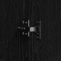 vidaXL Mobile per Scarpe Rovere Nero 80x39x180 cm Legno Ingegnerizzato