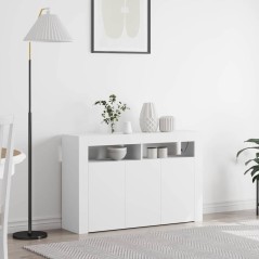 vidaXL Credenza Bianca Bianca Legno ingegnerizzato 116 x 30 x 75 cm