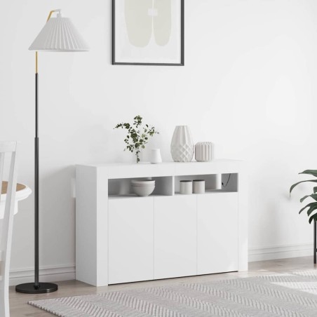 vidaXL Credenza Bianca Bianca Legno ingegnerizzato 116 x 30 x 75 cm
