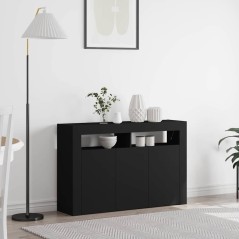 vidaXL Credenza Nera Legno ingegnerizzato 116 x 30 x 75 cm Credenza