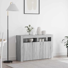 vidaXL Sideboard Grigio sonoma Legno ingegnerizzato 116 x 30 x 75 cm