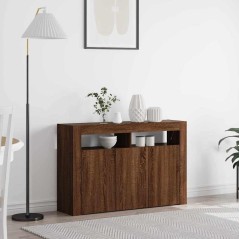 vidaXL Sideboard Rovere Marrone Legno Composito 116 x 30 x 75 cm