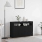 vidaXL Sideboard Rovere nero Legno ingegnerizzato 116 x 30 x 75 cm