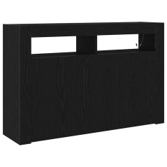 vidaXL Sideboard Rovere nero Legno ingegnerizzato 116 x 30 x 75 cm