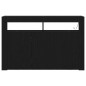 vidaXL Sideboard Rovere nero Legno ingegnerizzato 116 x 30 x 75 cm