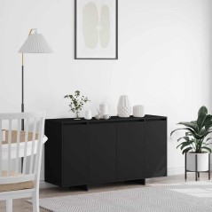 vidaXL Credenza Nera Nera Legno Ingegnerizzato 135 x 41 x 75 cm