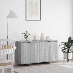 vidaXL Credenza grigia Grigio Sonoma Legno ingegnerizzato 135 x 41 x 75 cm