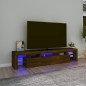 Mobile Porta TV con Luci LED Rovere Marrone 200x36,5x40 cm Mobile Porta TV con Luci LED Rovere Marrone 200x36,5x40 cm