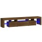 Mobile Porta TV con Luci LED Rovere Marrone 200x36,5x40 cm Mobile Porta TV con Luci LED Rovere Marrone 200x36,5x40 cm