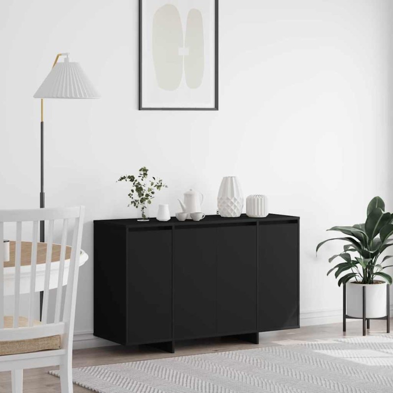 vidaXL Credenza Nera Nero Legno ingegnerizzato 120 x 41 x 75 cm