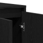 vidaXL Credenza Nera in Rovere Rovere Nero Legno 120 x 41 x 75 cm