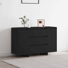 vidaXL Sideboard Nero 120x41x75 cm in Legno ingegnerizzato