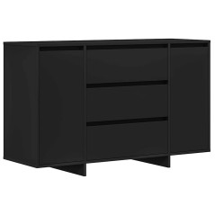 vidaXL Sideboard Nero 120x41x75 cm in Legno ingegnerizzato