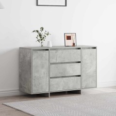vidaXL Mobile Concreto Grigio 120x41x75 cm Legno ingegnerizzato
