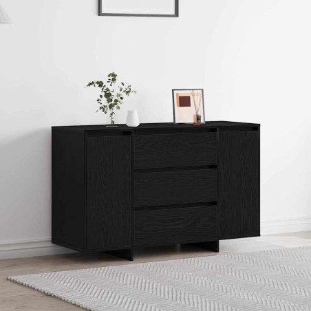 vidaXL Sideboard Nero Rovere 120x41x75 cm in Legno ingegnerizzato