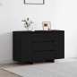 vidaXL Sideboard Nero Rovere 120x41x75 cm in Legno ingegnerizzato