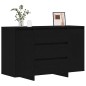 vidaXL Sideboard Nero Rovere 120x41x75 cm in Legno ingegnerizzato