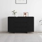 vidaXL Sideboard Nero Rovere 120x41x75 cm in Legno ingegnerizzato