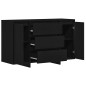 vidaXL Sideboard Nero Rovere 120x41x75 cm in Legno ingegnerizzato