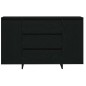vidaXL Sideboard Nero Rovere 120x41x75 cm in Legno ingegnerizzato
