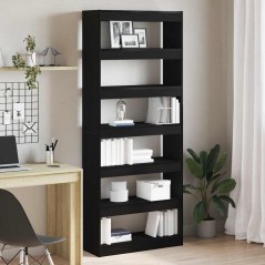 vidaXL Libreria/Separatore di Stanza Nera 80x30x198 cm di