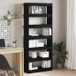 vidaXL Libreria/Separatore di Stanza Nera 80x30x198 cm di