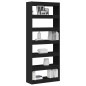 vidaXL Libreria/Separatore di Stanza Nera 80x30x198 cm di
