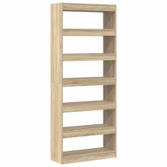 vidaXL Mobile Libreria/Divider per Stanza Rovere Sonoma 80x30x198 cm