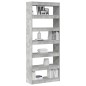 vidaXL Mobile Libreria/Divisore Grigio Cemento 80x30x198 cm vidaXL Mobile Libreria/Divisore Grigio Cemento 80x30x198 cm