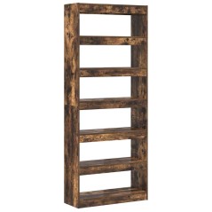 vidaXL Armadio/Libreria in Rovere Affumicato 80x30x198 cm