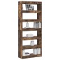 vidaXL Armadio/Libreria in Rovere Affumicato 80x30x198 cm