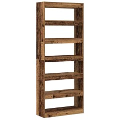 vidaXL Mobile libreria/divisorio in legno riciclato 80x30x198 cm